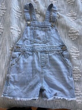 Art class light Blue Denim Short Overalls for Kids